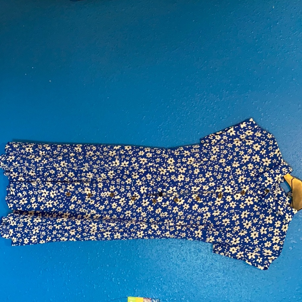 Blue flowery Calvin Klein dress